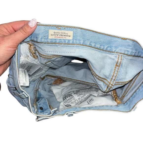 Levi’s Distressed Cut Off  Cotton Denim Shorts Women's 28 Western Cowgirl Summer - Picture 7 of 14